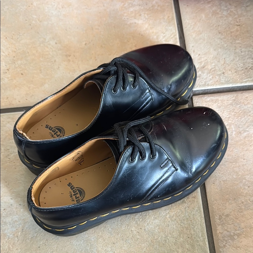 Dr. Martens Black Leather Lace-Up Shoes